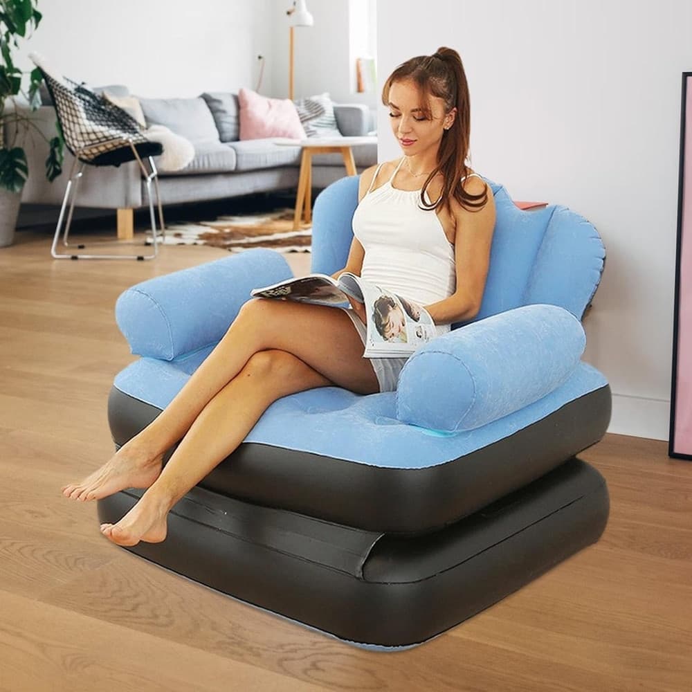 POLTRONA GONFIABILE DIVANO LETTO AD ARIA PIEGHEVOLE PORTATILE MATERASSO CAMPEGGIO in Letti gonfiabili Trade Shop italia - Napoli, commercioVirtuoso.it