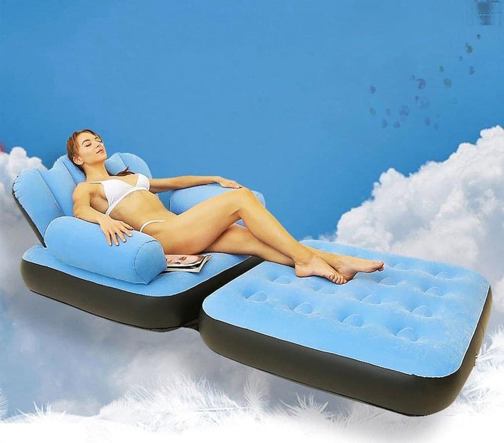 POLTRONA GONFIABILE DIVANO LETTO AD ARIA PIEGHEVOLE PORTATILE MATERASSO CAMPEGGIO in Letti gonfiabili Trade Shop italia - Napoli, commercioVirtuoso.it