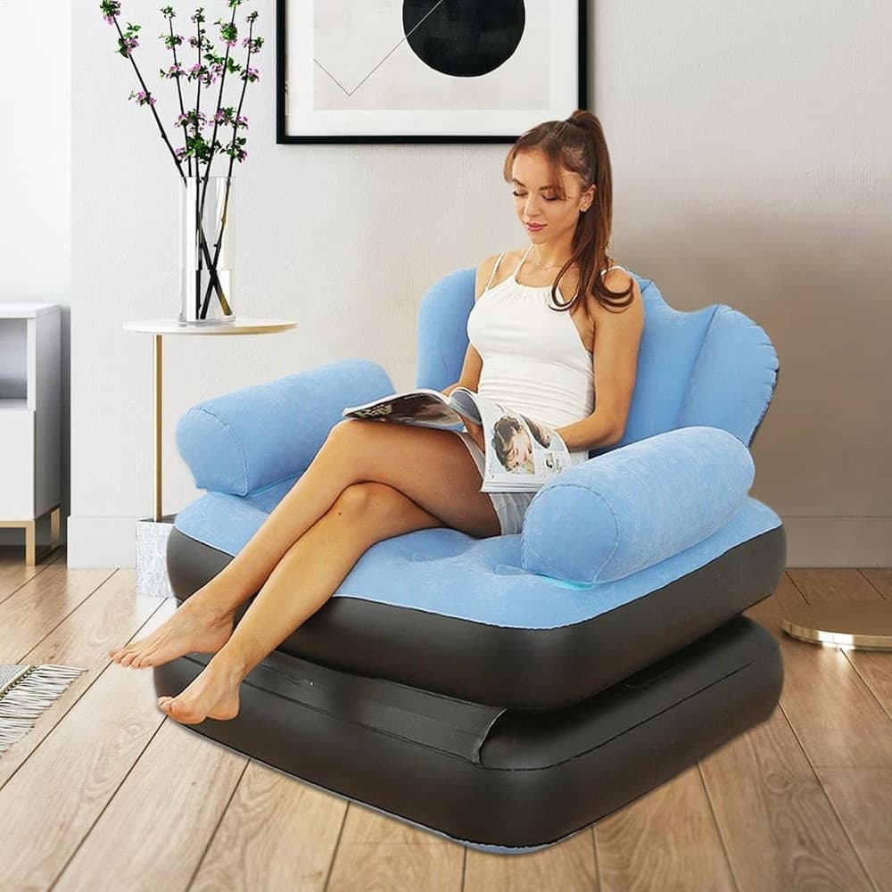 POLTRONA GONFIABILE DIVANO LETTO AD ARIA PIEGHEVOLE PORTATILE MATERASSO CAMPEGGIO in Letti gonfiabili Trade Shop italia - Napoli, commercioVirtuoso.it