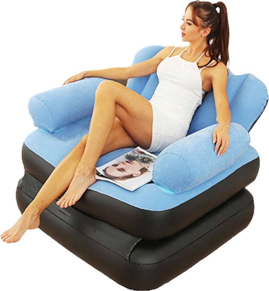 POLTRONA GONFIABILE DIVANO LETTO AD ARIA PIEGHEVOLE PORTATILE MATERASSO CAMPEGGIO in Letti gonfiabili Trade Shop italia - Napoli, commercioVirtuoso.it