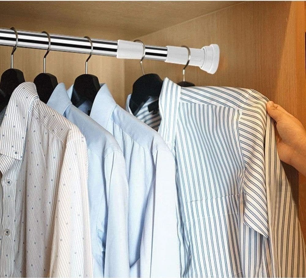 BASTONE PER TENDA DOCCIA ASTA REGOLABILE PALO TELESCOPICO IN ACCIAIO 50-80 CM CON 3 GANCI in Bastoni e telai per tende Trade Shop italia - Napoli, commercioVirtuoso.it