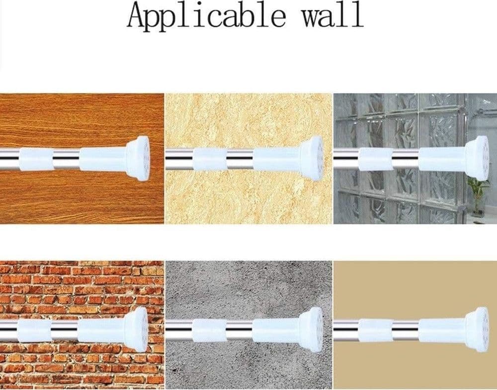 BASTONE PER TENDA DOCCIA ASTA REGOLABILE PALO TELESCOPICO IN ACCIAIO 50-80 CM CON 3 GANCI in Bastoni e telai per tende Trade Shop italia - Napoli, commercioVirtuoso.it