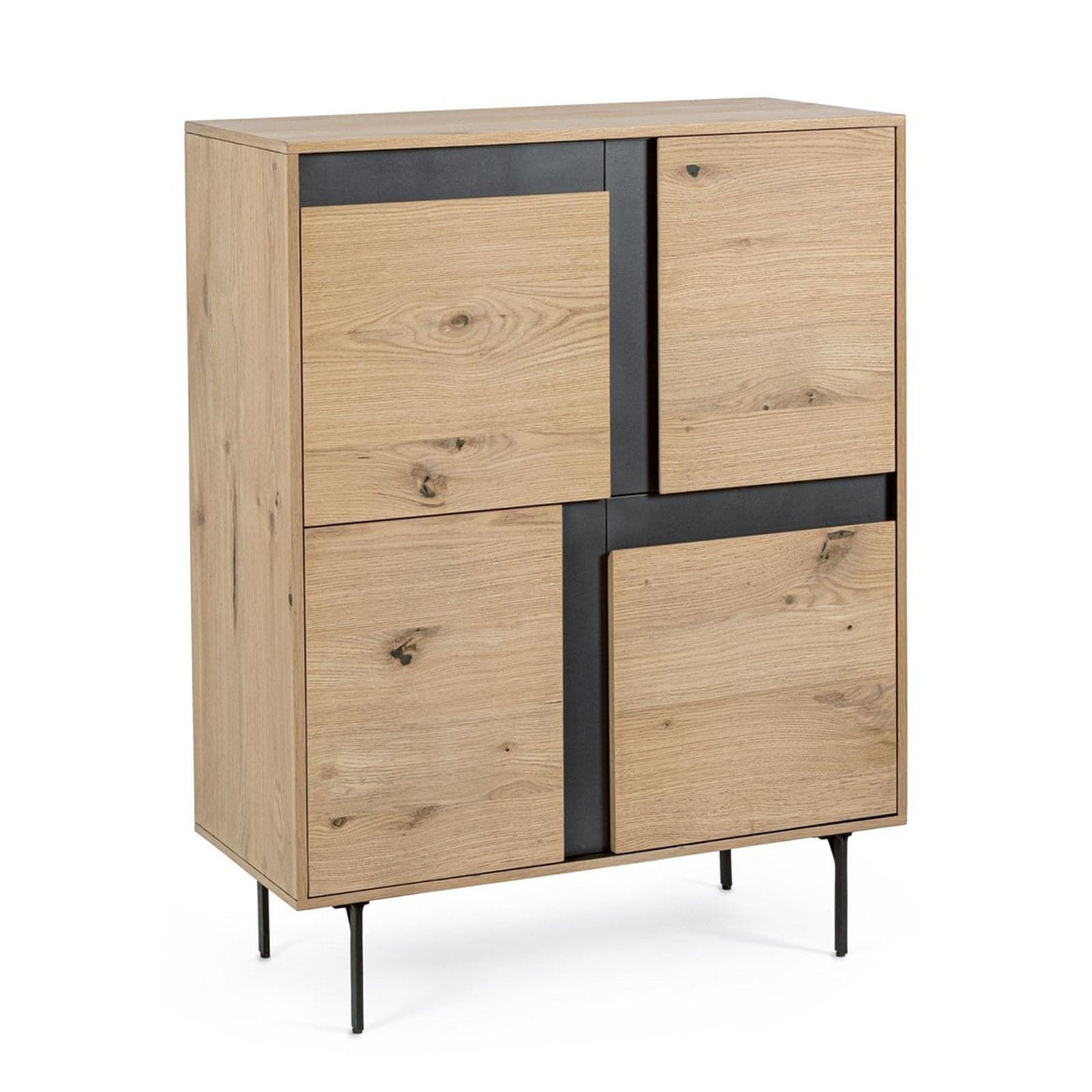 Credenza "Stanwood" con 3 ante e 3 cassetti, in mdf, finitura in rovere - 23