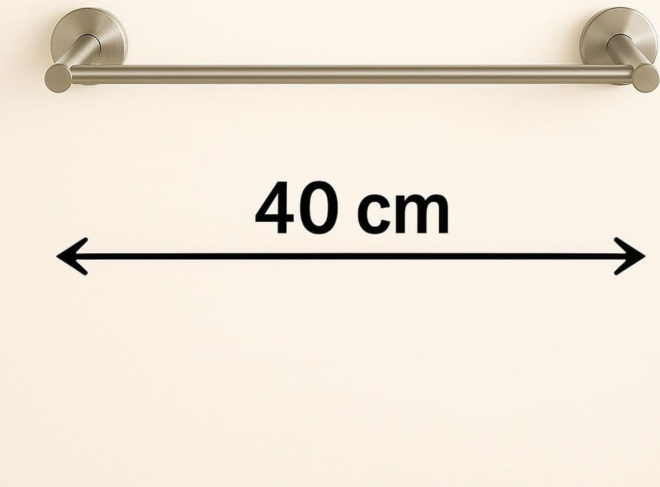 PORTA ASCIUGAMANI LUNGO DA 40 CM IN ACCIAIO SATINATO ACCESSORIO ARREDO BAGNO 87911 in Portasciugamani da parete Trade Shop italia - Napoli, commercioVirtuoso.it