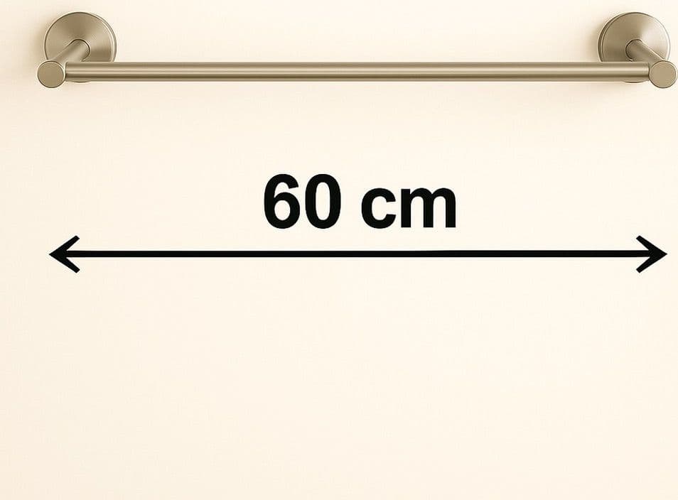 PORTA ASCIUGAMANI LUNGO DA 60 CM IN ACCIAIO SATINATO ACCESSORIO ARREDO BAGNO 87912 in Portasciugamani da parete Trade Shop italia - Napoli, commercioVirtuoso.it