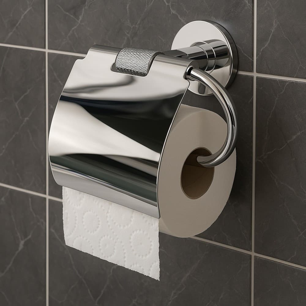 PORTA ROTOLO PER CARTA IGIENICA IN ACCIAIO ACCESSORIO PER ARREDO DA BAGNO 87920 in Porta carta igienica Trade Shop italia - Napoli, commercioVirtuoso.it