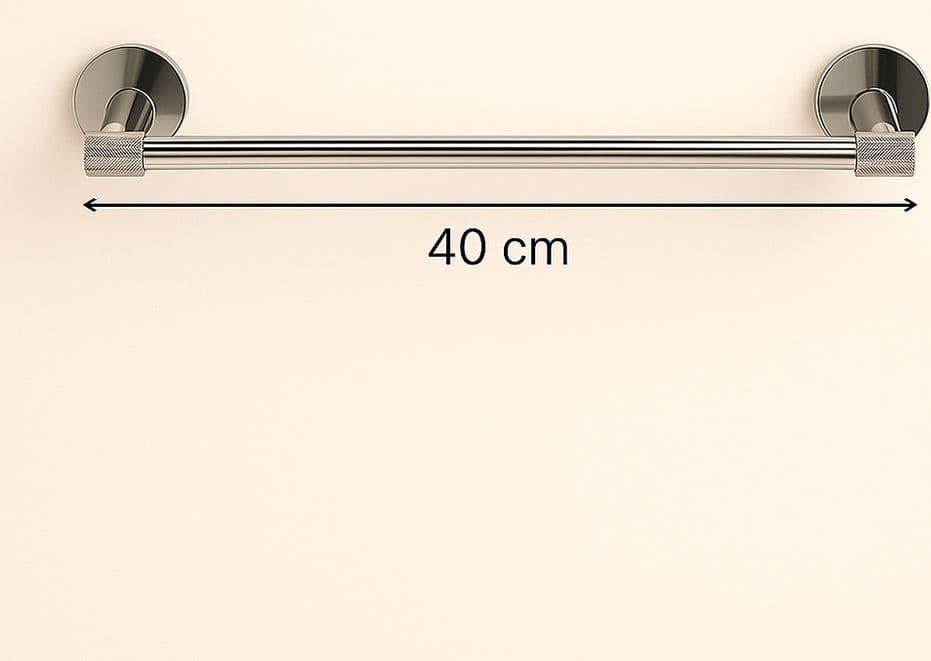 PORTA ASCIUGAMANI LUNGO DA 40 CM IN ACCIAIO CROMATO ACCESSORIO PER ARREDO DA BAGNO 87922 in Portasciugamani da parete Trade Shop italia - Napoli, commercioVirtuoso.it