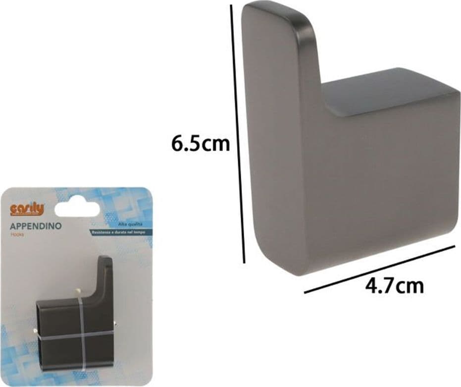APPENDINO GANCIO PER ACCAPPATOIO ASCIUGAMANO STILIZZATO ACCIAIO GRIGIO FUMÈ BAGNO 87936 in Ganci portasciugamani Trade Shop italia - Napoli, commercioVirtuoso.it