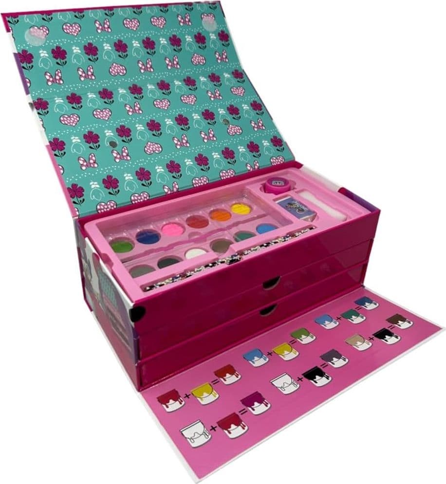 SET DA COLORARE VALIGETTA CON COLORI BAMBINE MINNIE CASSETTI KIT DISEGNO PITTURA 951724 in Kit di pittura Trade Shop italia - Napoli, commercioVirtuoso.it