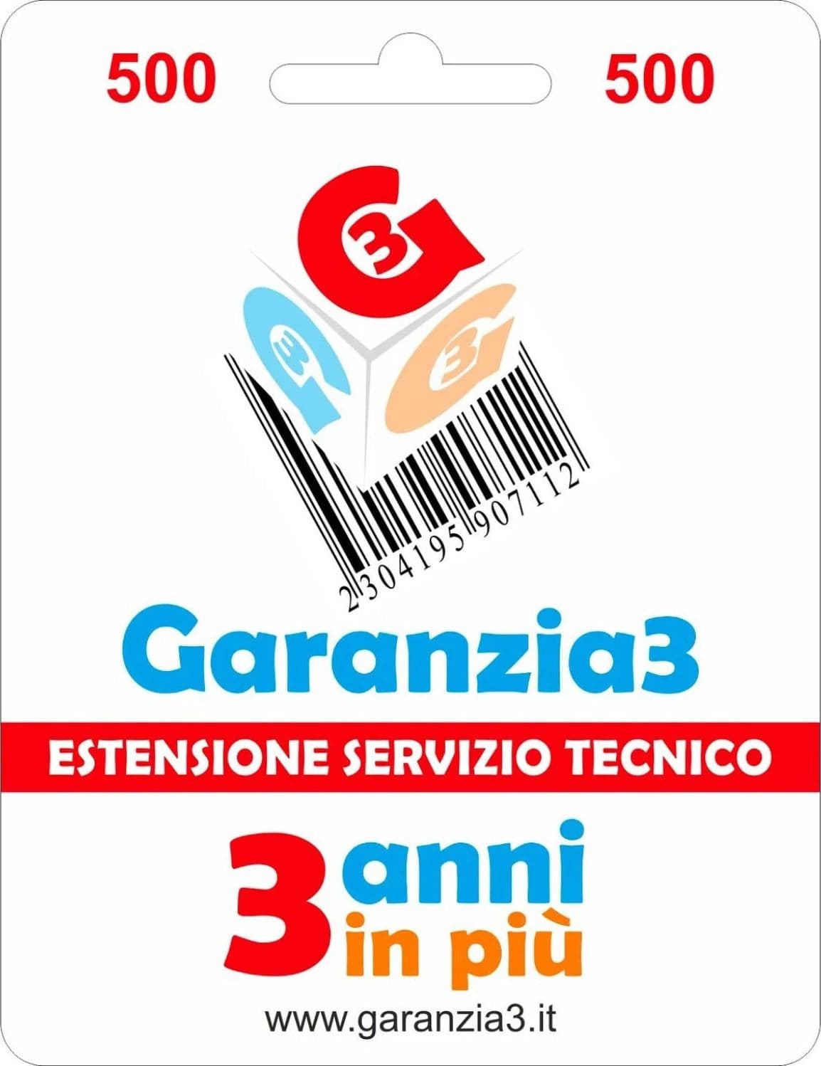 Garanzia 3 Estensione del Servizio Tecnico Fino a 500,00 Euro - Garanzia3