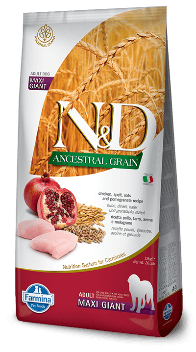 Farmina N&D Ancestral Grain mangime secco Adult Maxi Giant pollo e melograno 12 kg - 2