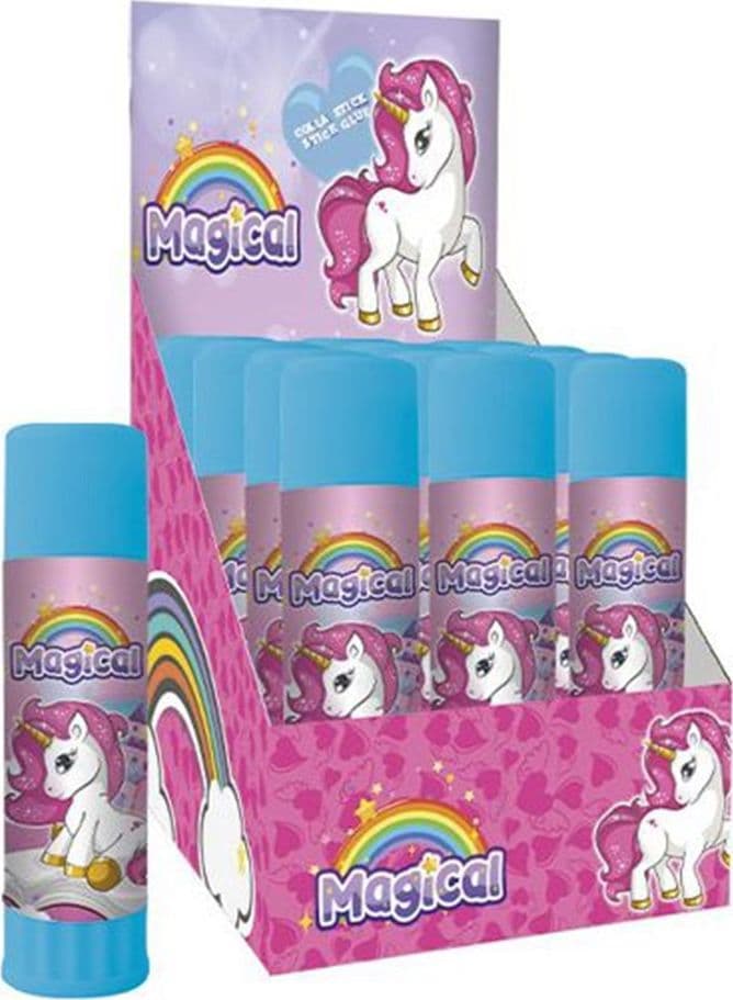 SET 12 PZ COLLA STICK DA 25GR GRAFICA UNICORNO PER SCUOLA REGALI FESTE BAMBINE 738936