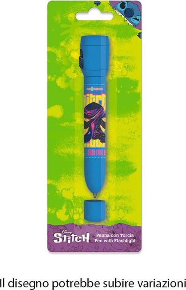 PENNA CON TORCIA GRAFICA STITCH ACCESSORI PER SCUOLA REGALO FESTE BAMBINI 953148 in Penne a sfera Trade Shop italia - Napoli, commercioVirtuoso.it
