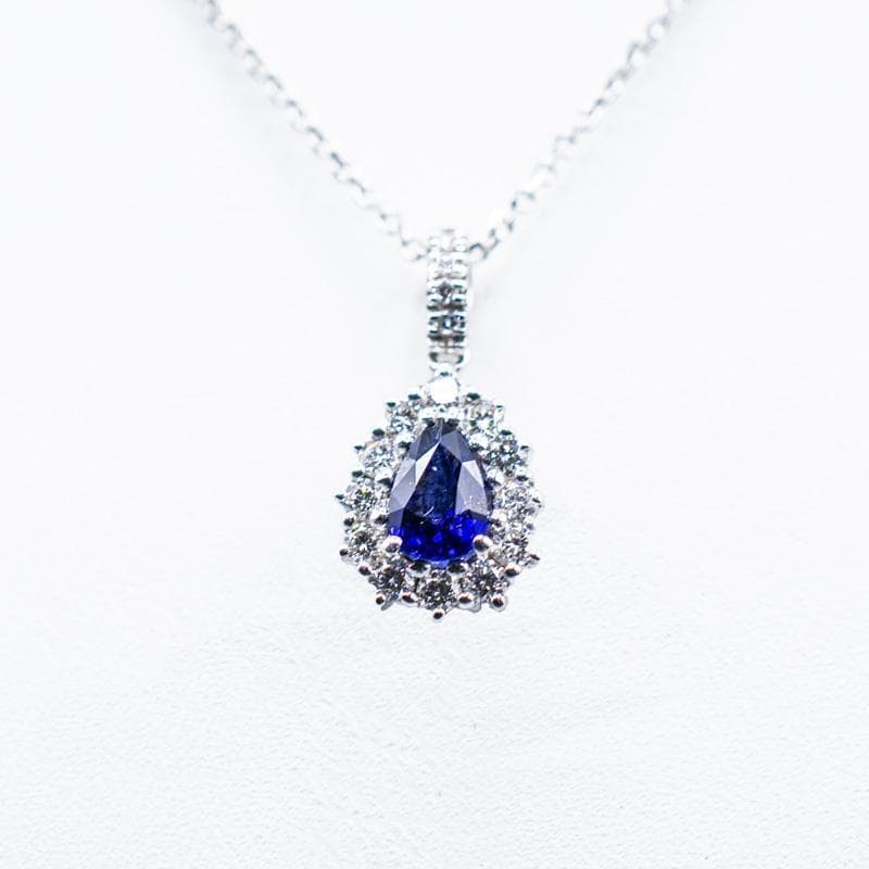 GIORGIO VISCONTI - COLLANA GOCCIA BRILLANTI E ZAFFIRO - 2