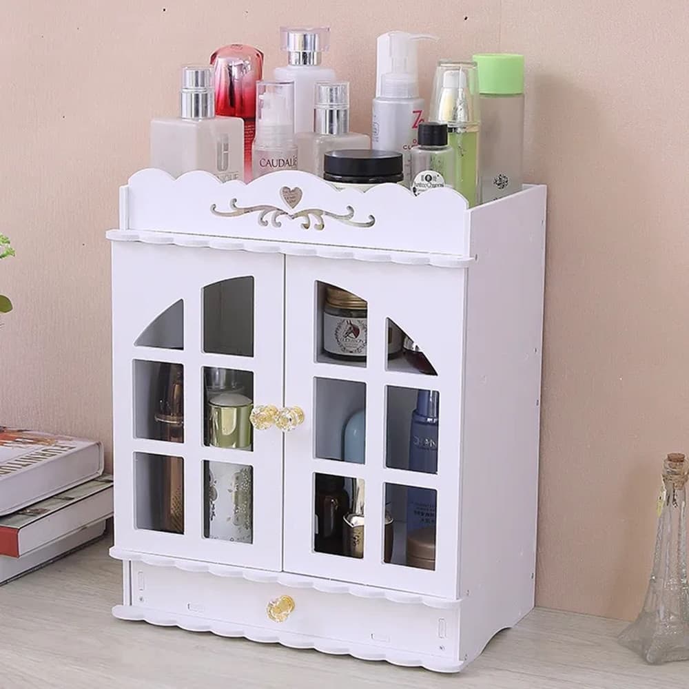 ORGANIZER PER COSMETICI PORTAOGGETTI TRUCCHI GIOIELLI CON CASSETTO IN LEGNO 30X16X35CM in Contenitori per cosmetici Trade Shop italia - Napoli, commercioVirtuoso.it