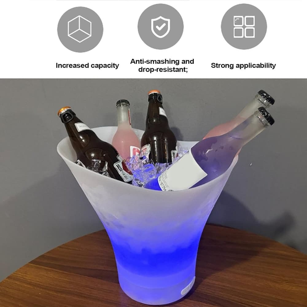SECCHIELLO DEL GHIACCIO LUCI A LED DA 7LT SECCHIO REFRIGERANTE BEVANDE RICARICA TIPO C in Portaghiaccio Trade Shop italia - Napoli, commercioVirtuoso.it