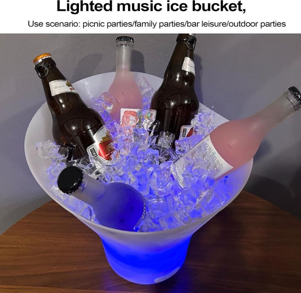 SECCHIELLO DEL GHIACCIO LUCI A LED DA 7LT SECCHIO REFRIGERANTE BEVANDE RICARICA TIPO C in Portaghiaccio Trade Shop italia - Napoli, commercioVirtuoso.it