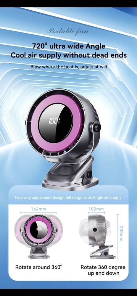 VENTILATORE DA TAVOLO USB ELETTRICO RAFFREDDAMENTO DESIGN LUCE NOTTURNA CAMERA SCRIVANIA in Ventilatori da tavolo Trade Shop italia - Napoli, commercioVirtuoso.it