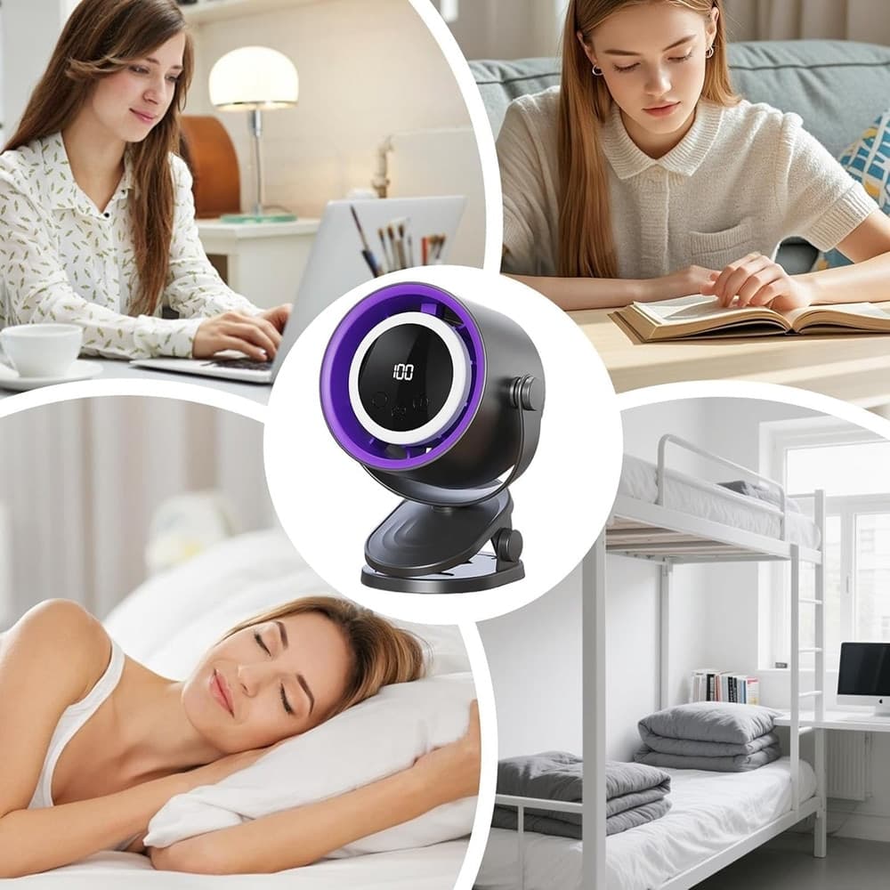 VENTILATORE DA TAVOLO USB ELETTRICO RAFFREDDAMENTO DESIGN LUCE NOTTURNA CAMERA SCRIVANIA in Ventilatori da tavolo Trade Shop italia - Napoli, commercioVirtuoso.it