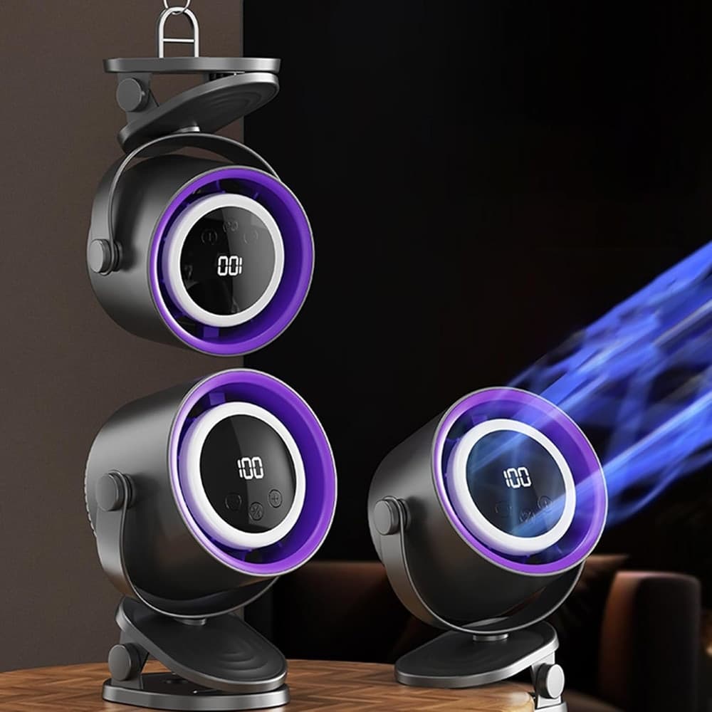 VENTILATORE DA TAVOLO USB ELETTRICO RAFFREDDAMENTO DESIGN LUCE NOTTURNA CAMERA SCRIVANIA in Ventilatori da tavolo Trade Shop italia - Napoli, commercioVirtuoso.it
