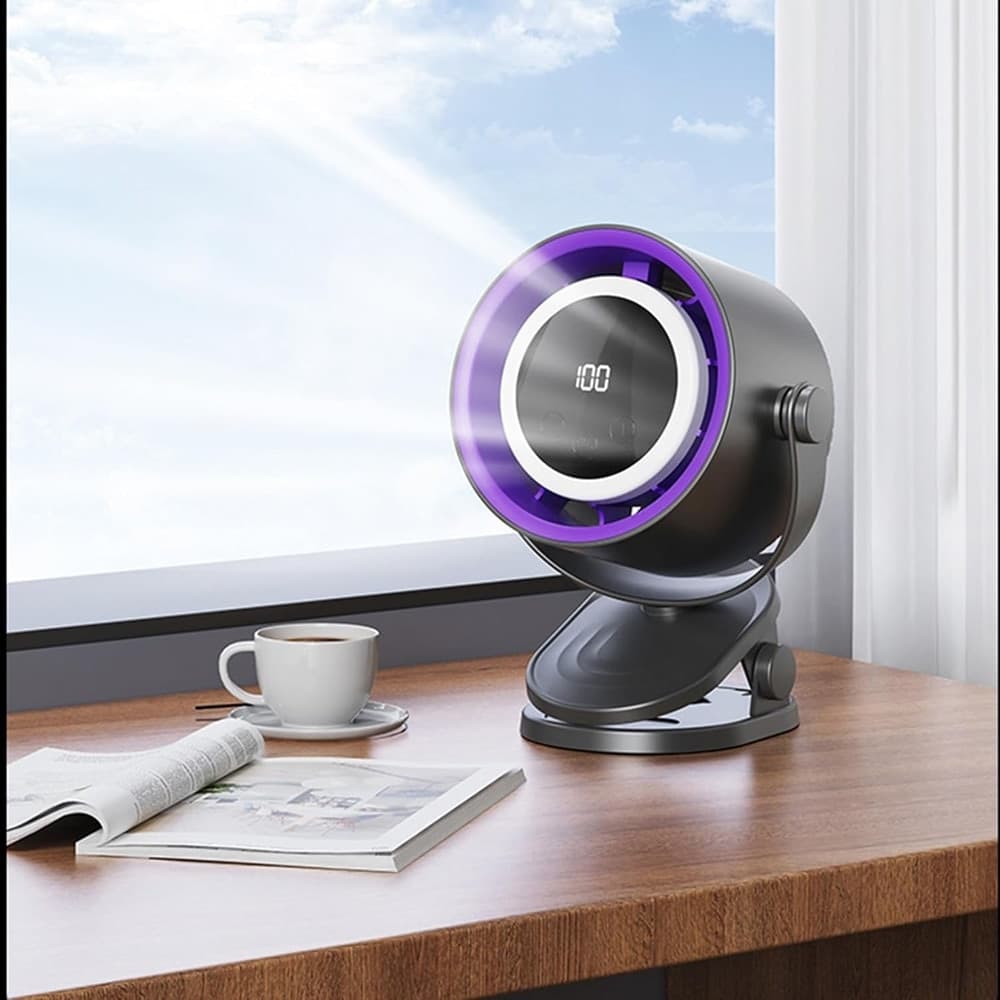 VENTILATORE DA TAVOLO USB ELETTRICO RAFFREDDAMENTO DESIGN LUCE NOTTURNA CAMERA SCRIVANIA in Ventilatori da tavolo Trade Shop italia - Napoli, commercioVirtuoso.it