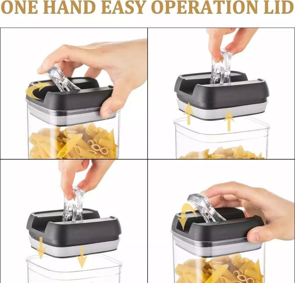 CONTENITORI ERMETICI SOTTOVUOTO PER ALIMENTI CUCINA PASTA BARATTOLI 7 PEZZI PORTA BISCOTTI in Set di contenitori per alimenti Trade Shop italia - Napoli, commercioVirtuoso.it