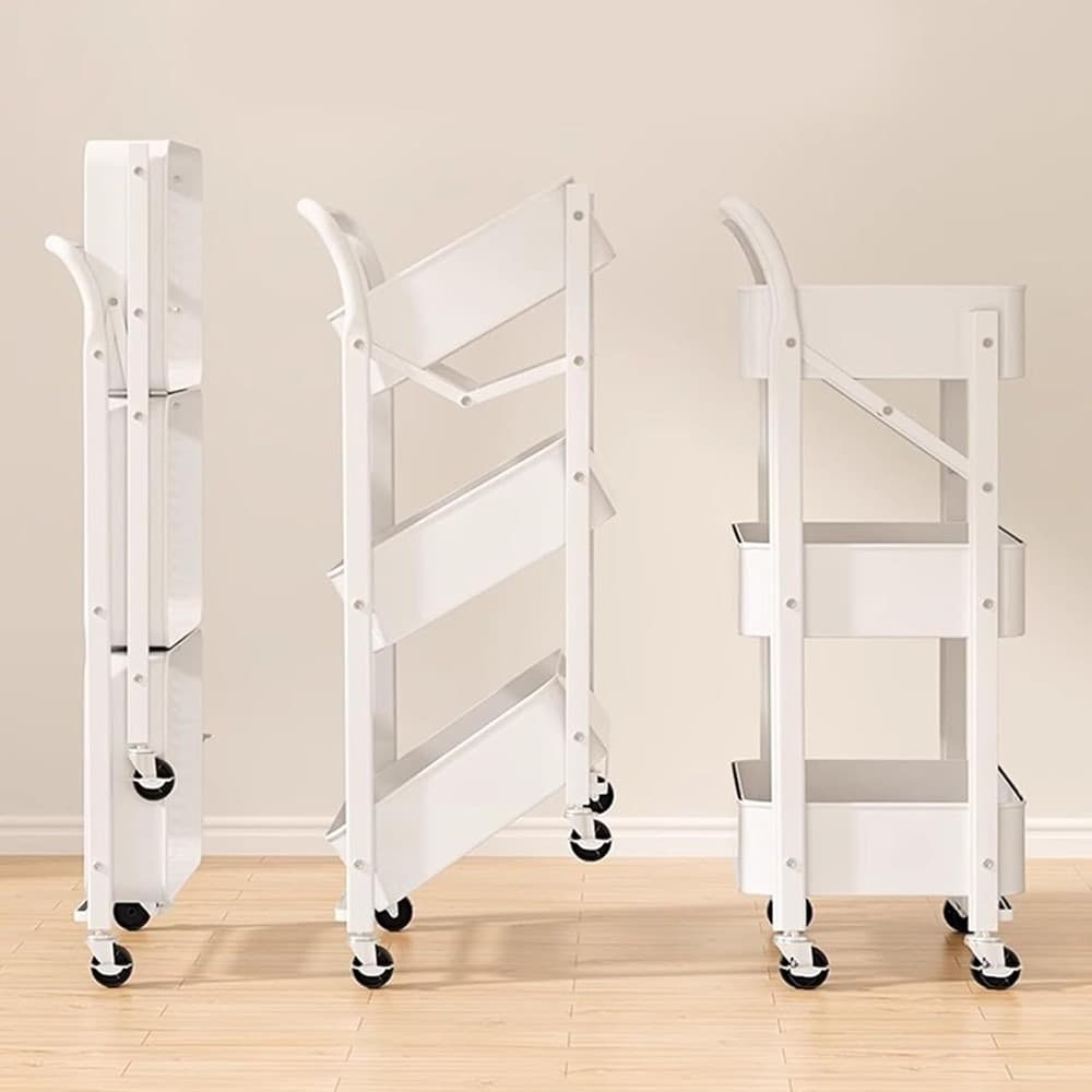 CARRELLO PIEGHEVOLE DA VIAGGIO CUCINA CON MANIGLIA IN ACCIAIO STOCCAGGIO MOBILE CON RUOTE in Carrelli da portata Trade Shop italia - Napoli, commercioVirtuoso.it
