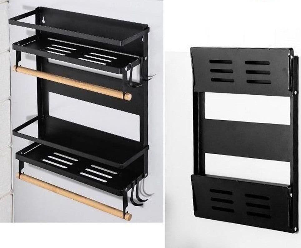 MENSOLE PIEGHEVOLI MAGNETICHE DA CUCINA CON GANCI SUPPORTO PORTAROTOLI IN METALLO LEGNO in Barattoli portaspezie Trade Shop italia - Napoli, commercioVirtuoso.it