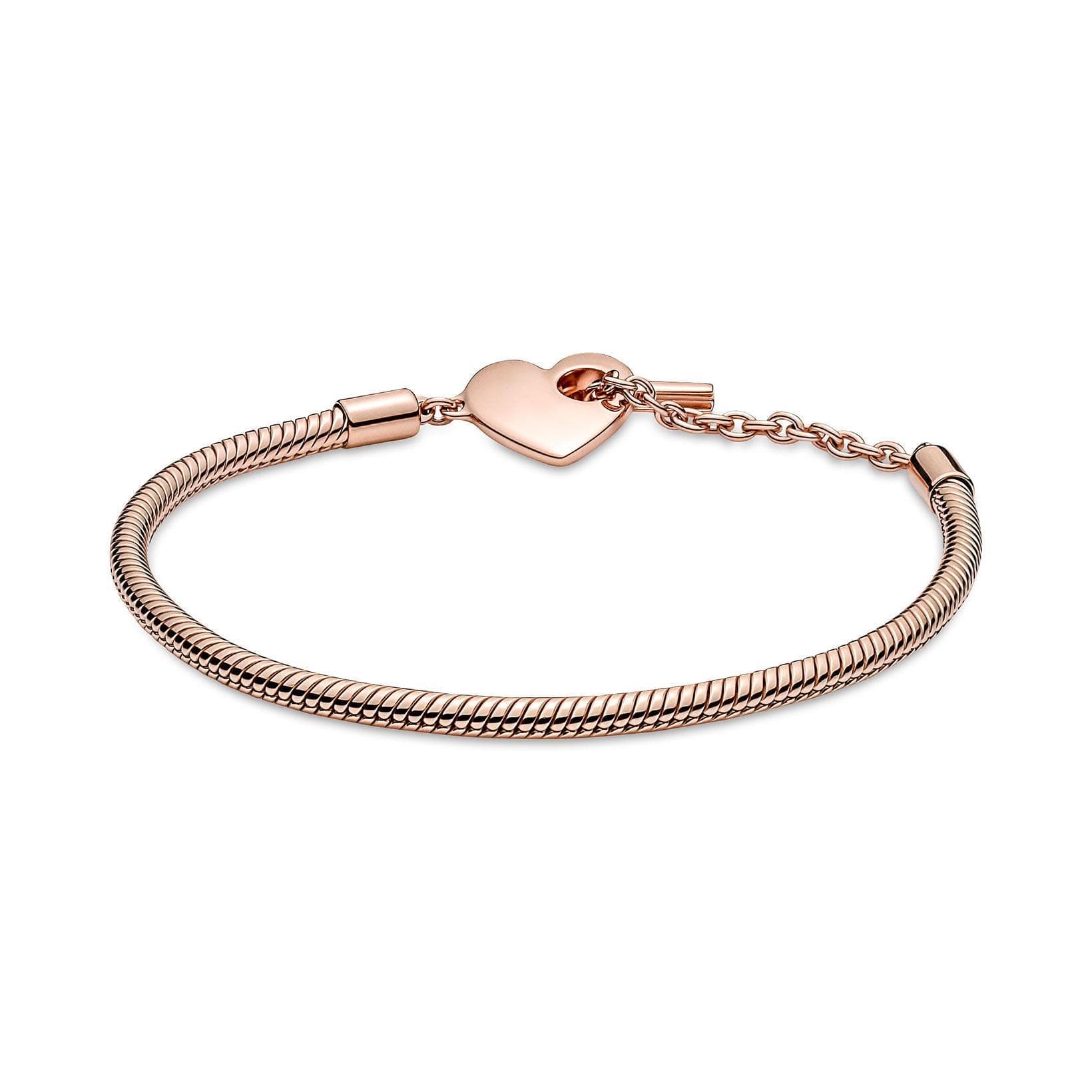 PANDORA - Bracciale T Moments a maglia snake con chiusura a cuore in Bracciali Alba Gioielli - Casoria, commercioVirtuoso.it