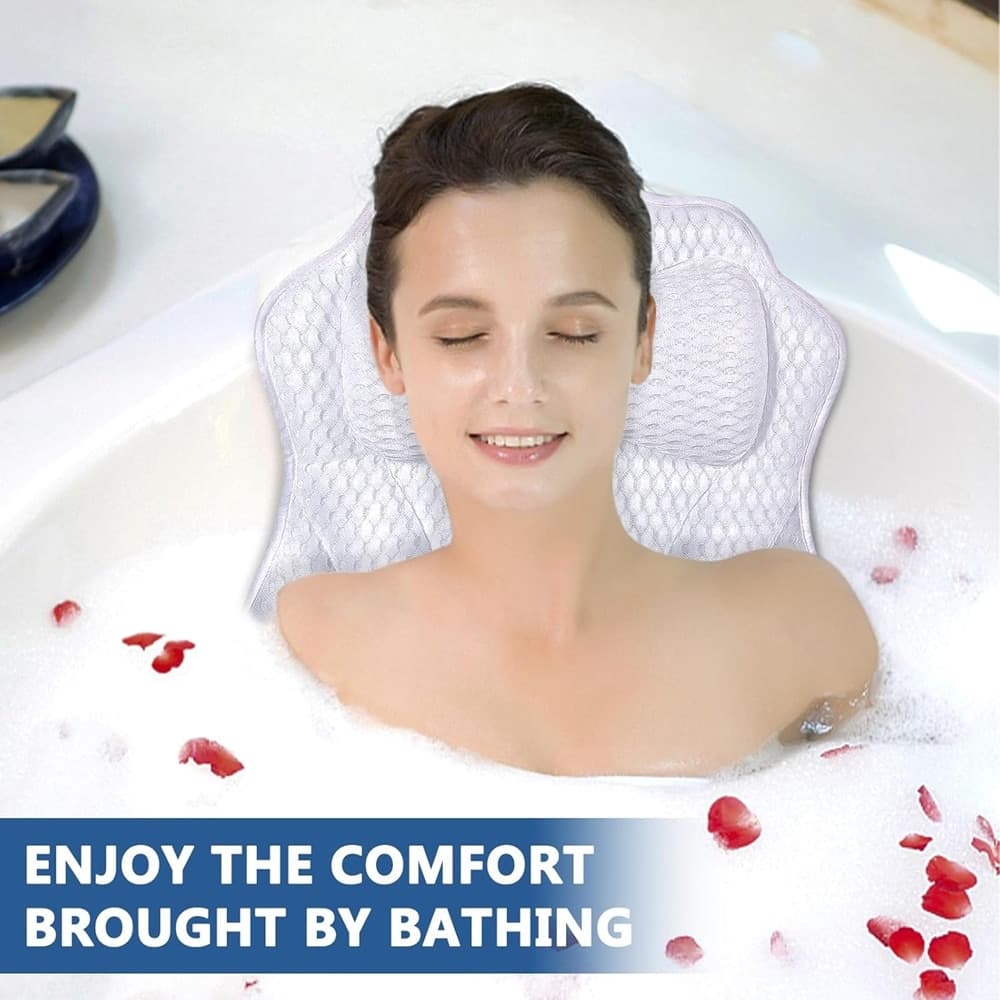 CUSCINO DA BAGNO ERGONOMICO POGGIATESTA PER VASCA 4D MESH SUPPORTO PER TESTA COLLO SCHIENA in Cuscini poggiatesta Trade Shop italia - Napoli, commercioVirtuoso.it