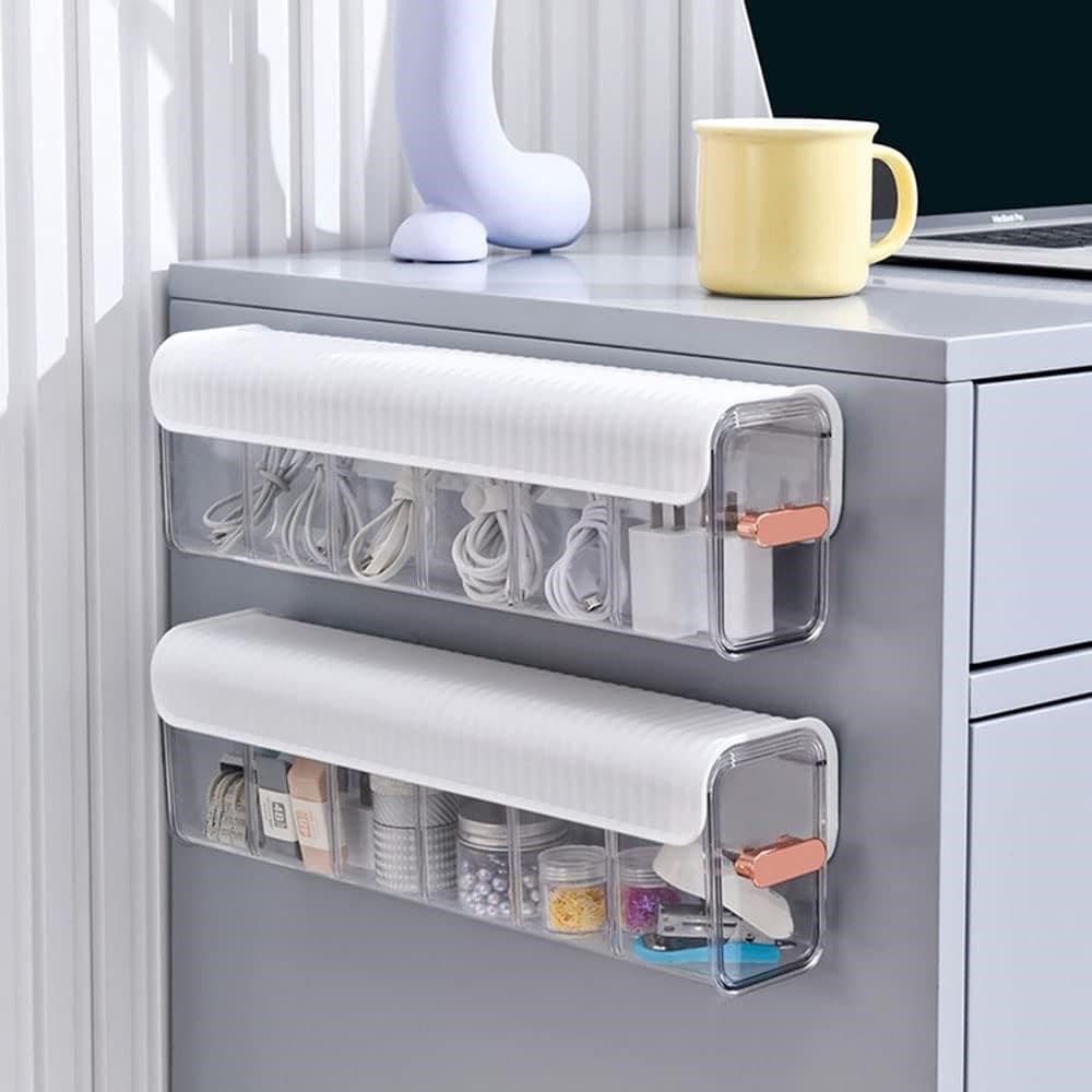 ORGANIZER BOX SCATOLA ORGANIZZATORE DA PARETE CON AUTOADESIVO CASSETTI CONTENITORE in Organizer per cassetti Trade Shop italia - Napoli, commercioVirtuoso.it