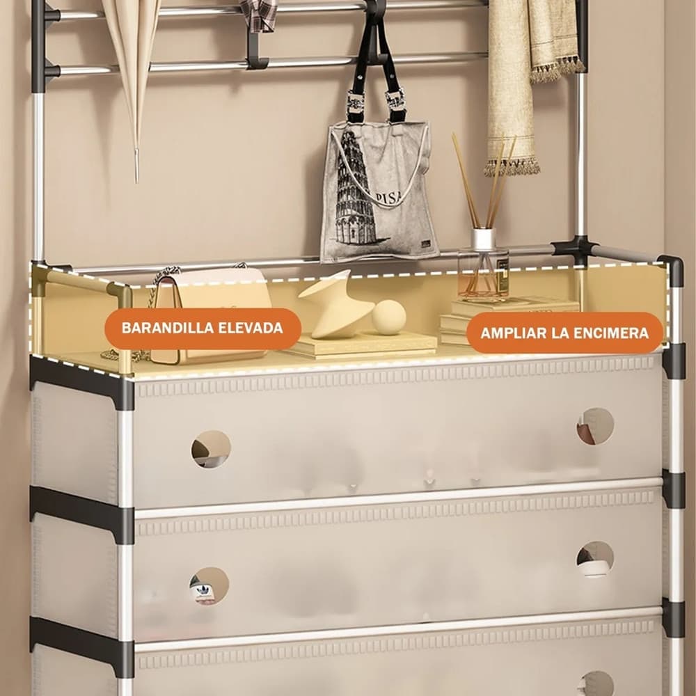 APPENDIABITI 8 GANCI SCARPIERA 4 RIPIANI ORGANIZER SCARPE ARMADIO MULTIFUNZIONE IN ACCIAIO in Portascarpe da porta Trade Shop italia - Napoli, commercioVirtuoso.it