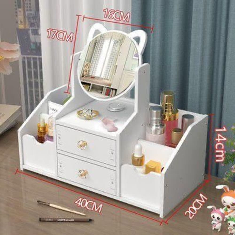 Organizer Trucchi Multifunzione Con Specchio Cassetti Per Cosmetici Toeletta Bagno Camera in Contenitori per cosmetici Trade Shop italia - Napoli, commercioVirtuoso.it