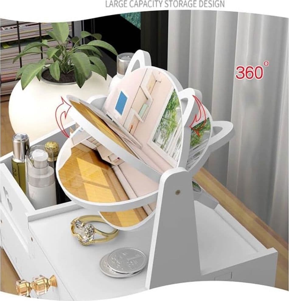 Organizer Trucchi Multifunzione Con Specchio Cassetti Per Cosmetici Toeletta Bagno Camera in Contenitori per cosmetici Trade Shop italia - Napoli, commercioVirtuoso.it