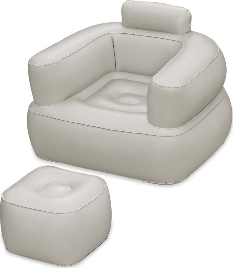 POLTRONA GONFIABILE RELAX COMFORT CON BRACCIOLI POUF POGGIAPIEDI COMFI CUBE 107X99X80CM in Poltrone sacco Trade Shop italia - Napoli, commercioVirtuoso.it