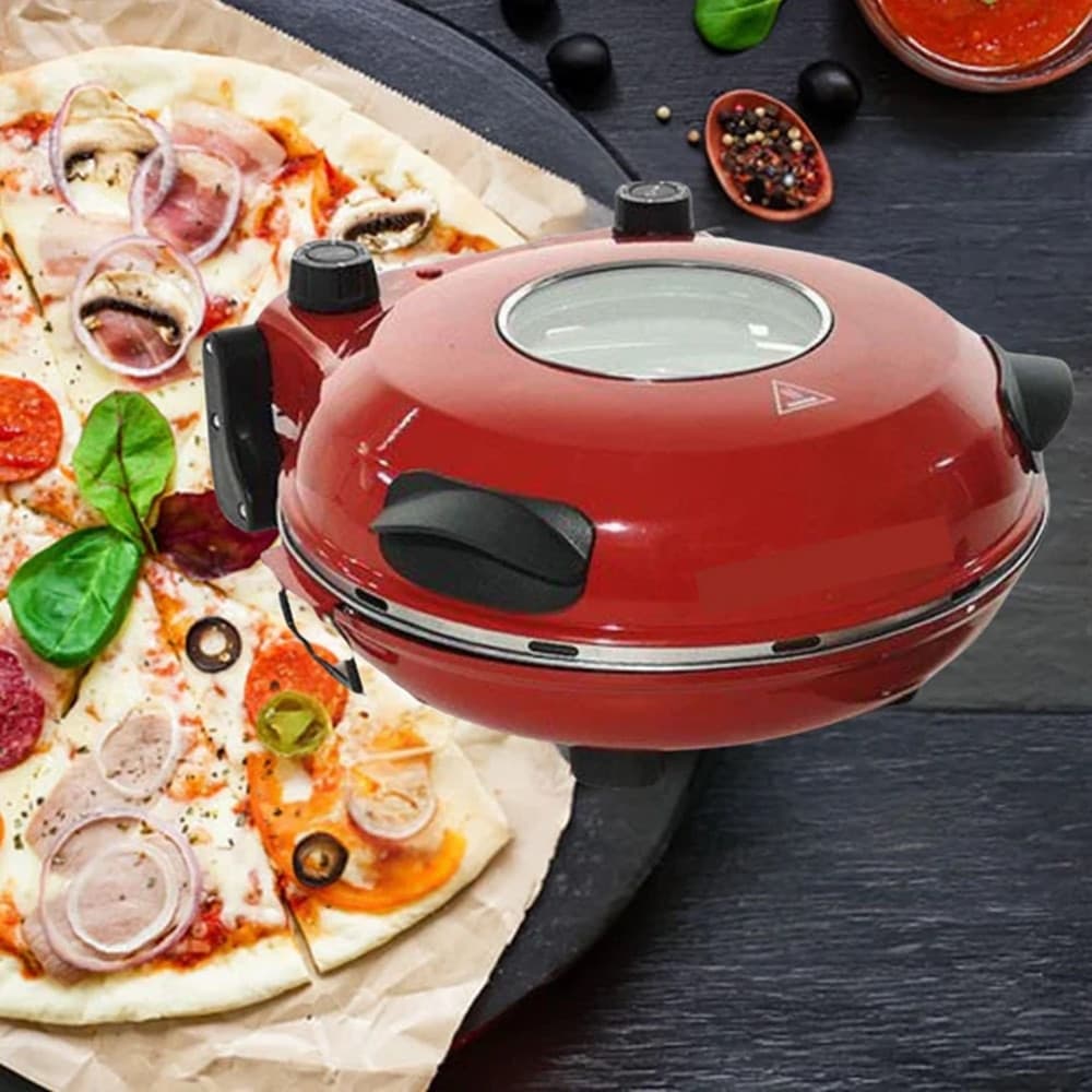 FORNO PER PIZZA 1200W ELETTRICO TERMOSTATO REGOLABILE Φ31CM CON 2 PALE PIZZA IN ACCIAIO in Fornetti elettrici per pizza Trade Shop italia - Napoli, commercioVirtuoso.it