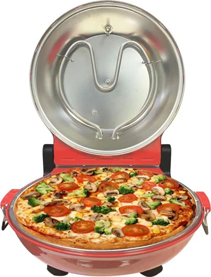 FORNO PER PIZZA 1200W ELETTRICO TERMOSTATO REGOLABILE Φ31CM CON 2 PALE PIZZA IN ACCIAIO in Fornetti elettrici per pizza Trade Shop italia - Napoli, commercioVirtuoso.it