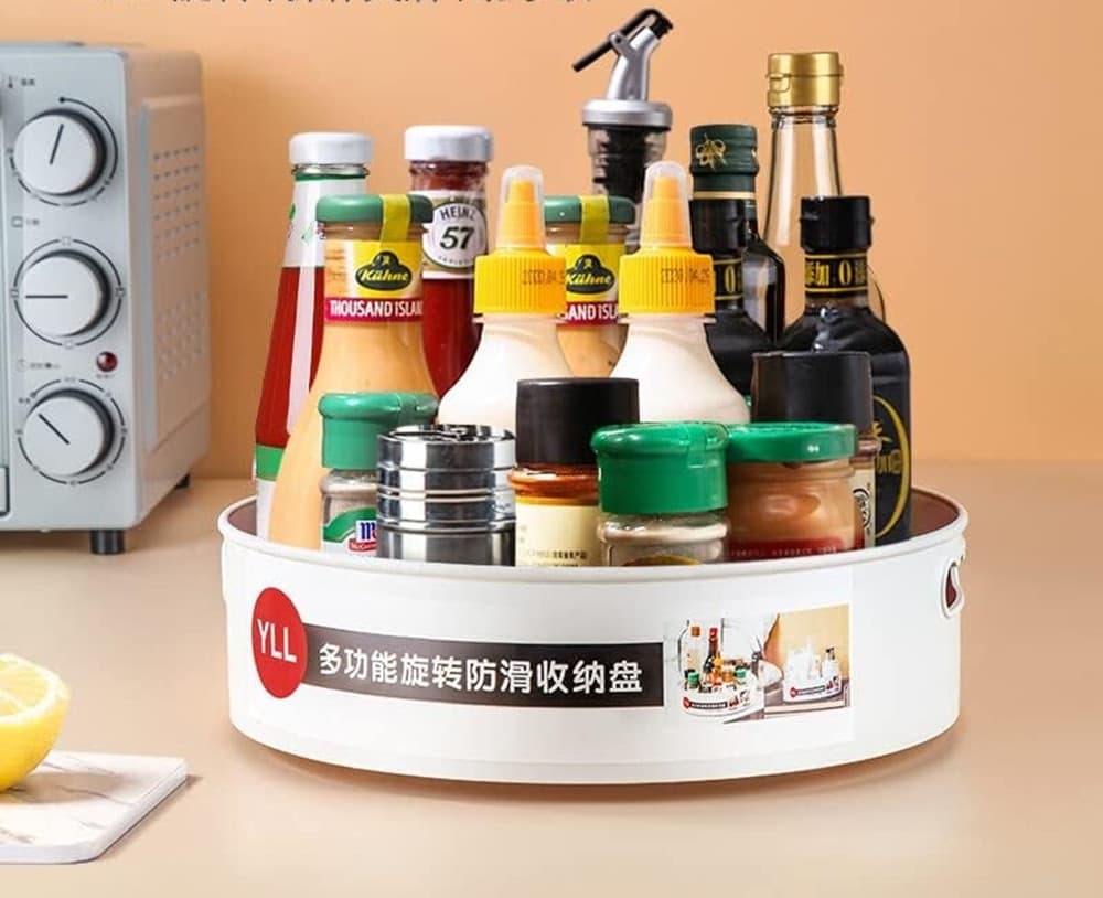 PORTA SPEZIE GIREVOLE MULTIFUNZIONALE CUCINA CONTENITORE BOTTIGLIE CONDIMENTI VASSOIO in Barattoli portaspezie Trade Shop italia - Napoli, commercioVirtuoso.it