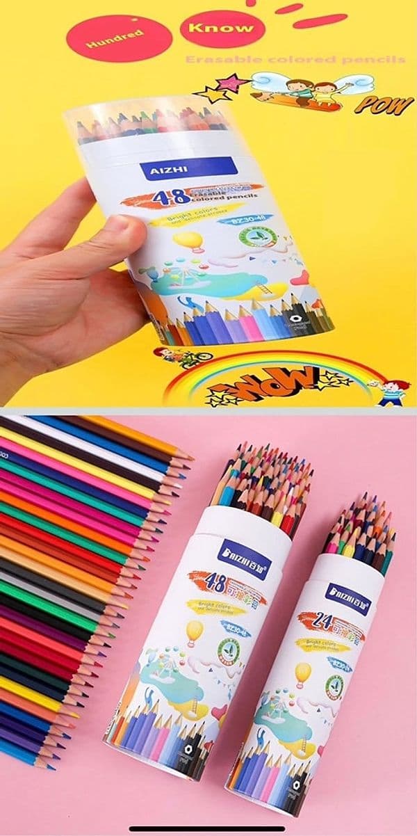 MATITE 48PZ COLORATE CANCELLABILI PER DISEGNARE SCHIZZI DIPINGERE CANCELLERIA PER BAMBINI in Matite colorate Trade Shop italia - Napoli, commercioVirtuoso.it