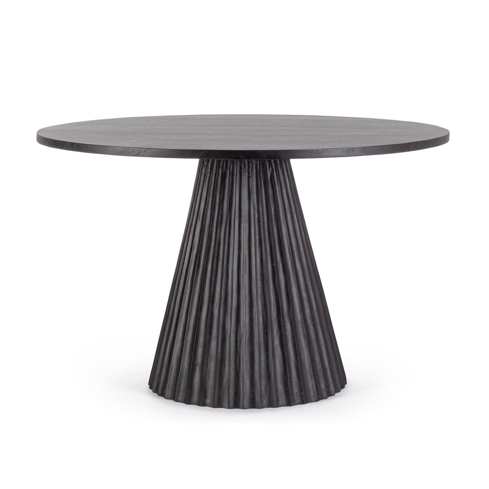 Tavolo "Orissa" con struttura in legno di mango, supporto in acciaio, Ø120 - 76 cm - 19