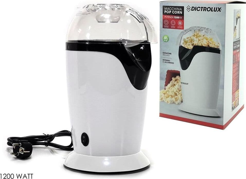 MACCHINA PER POPCORN ELETTRICA AD ARIA CALDA CON COPERCHIO RIMOVIBILE CUCINA SENZA OLIO in Macchine per Pop-corn Trade Shop italia - Napoli, commercioVirtuoso.it