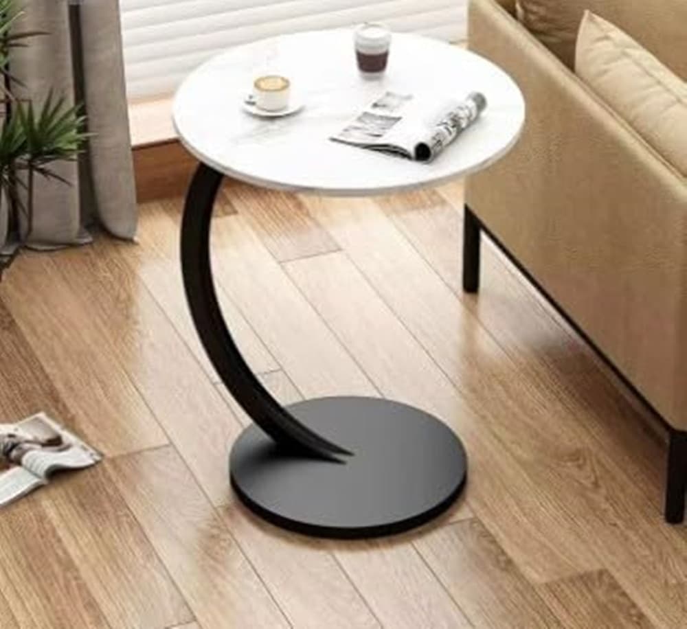 TAVOLINO LATERALE A FORMA DI C MODERNO ELEGANTE PER SOGGIORNO SALOTTO DIVANO CAMERA in Tavolini bassi Trade Shop italia - Napoli, commercioVirtuoso.it