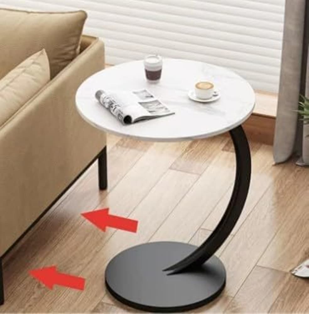 TAVOLINO LATERALE A FORMA DI C MODERNO ELEGANTE PER SOGGIORNO SALOTTO DIVANO CAMERA in Tavolini bassi Trade Shop italia - Napoli, commercioVirtuoso.it