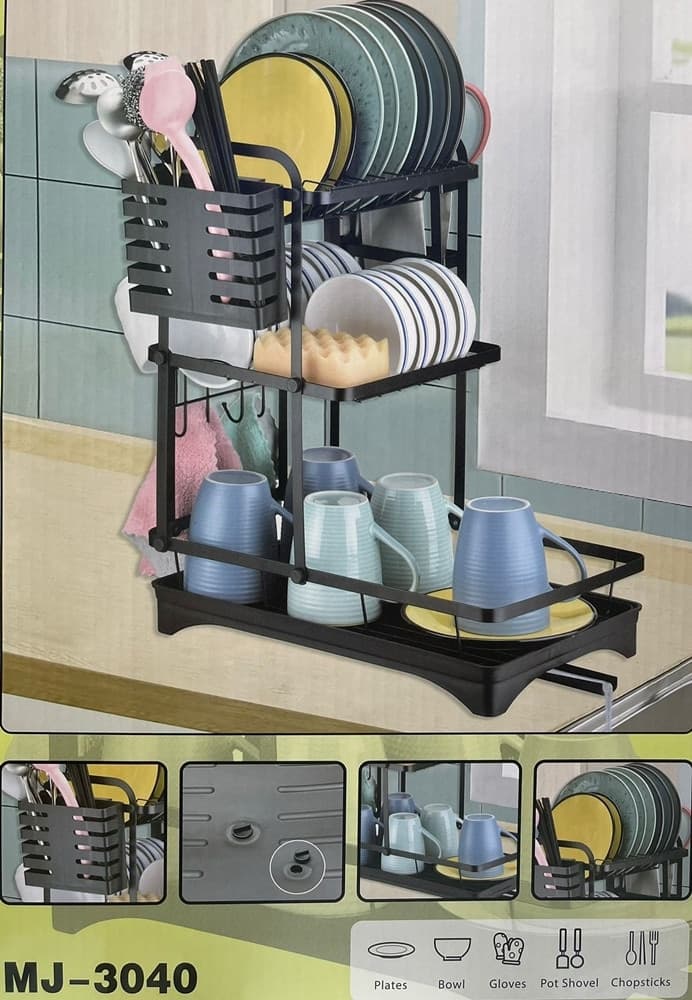 SCOLAPIATTI A RIPIANI CON VASSOIO ANTIGOCCIA BECCUCCIO PORTA UTENSILI PER LAVELLO CUCINA in Scolapiatti Trade Shop italia - Napoli, commercioVirtuoso.it
