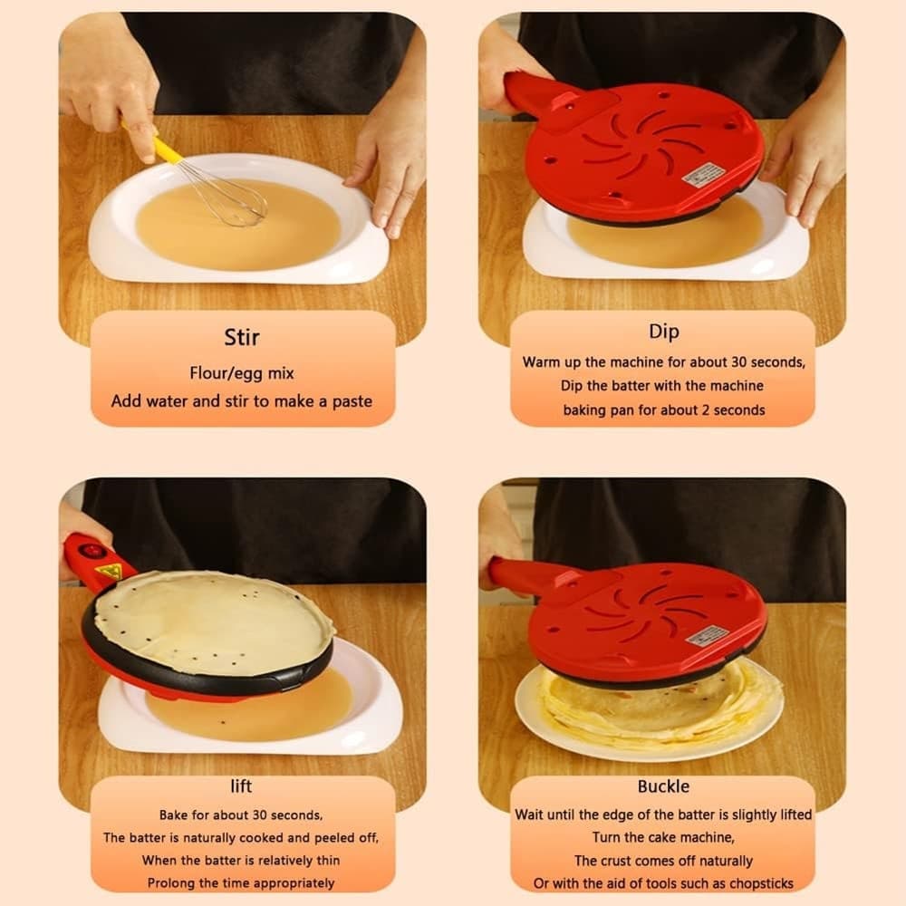 PICCOLA PADELLA AUTOMATICA CREPIERA ELETTRICA ANTIADERENTE PER PANCAKE TORTILLAS in Crepiere elettriche Trade Shop italia - Napoli, commercioVirtuoso.it