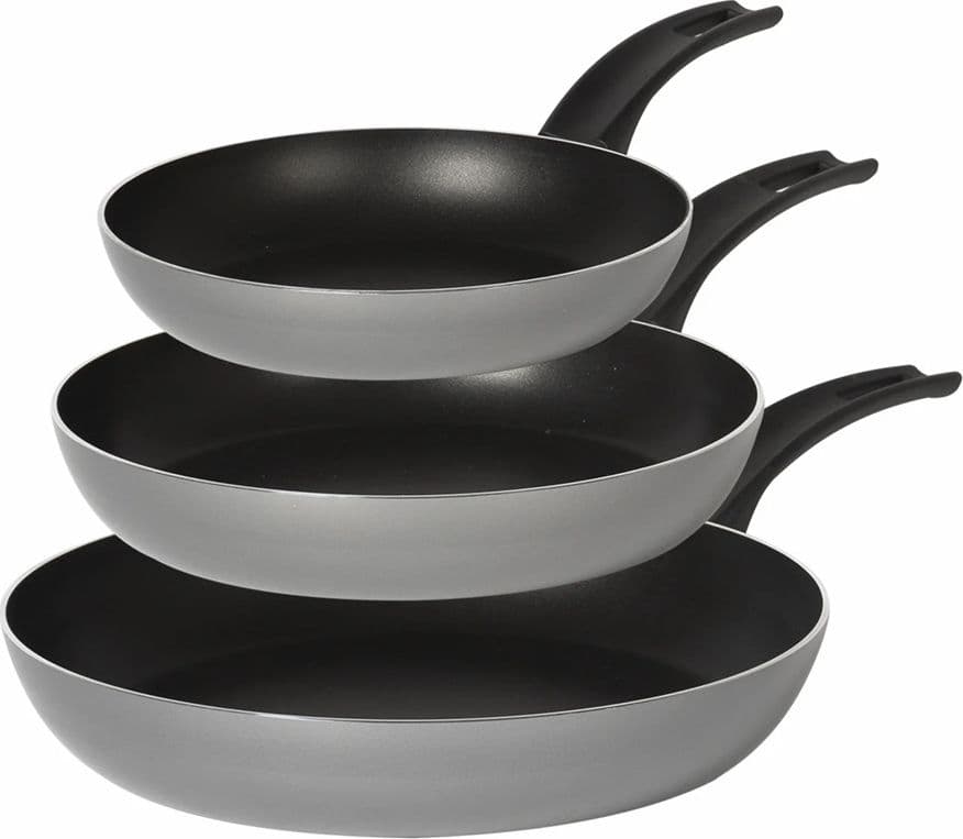 SET 3PZ PADELLE ANTIADERENTI IN ALLUMINIO HI-TITANIUM ⌀20/24/28CM PIANO COTTURA INDUZIONE in Set di padelle Trade Shop italia - Napoli, commercioVirtuoso.it
