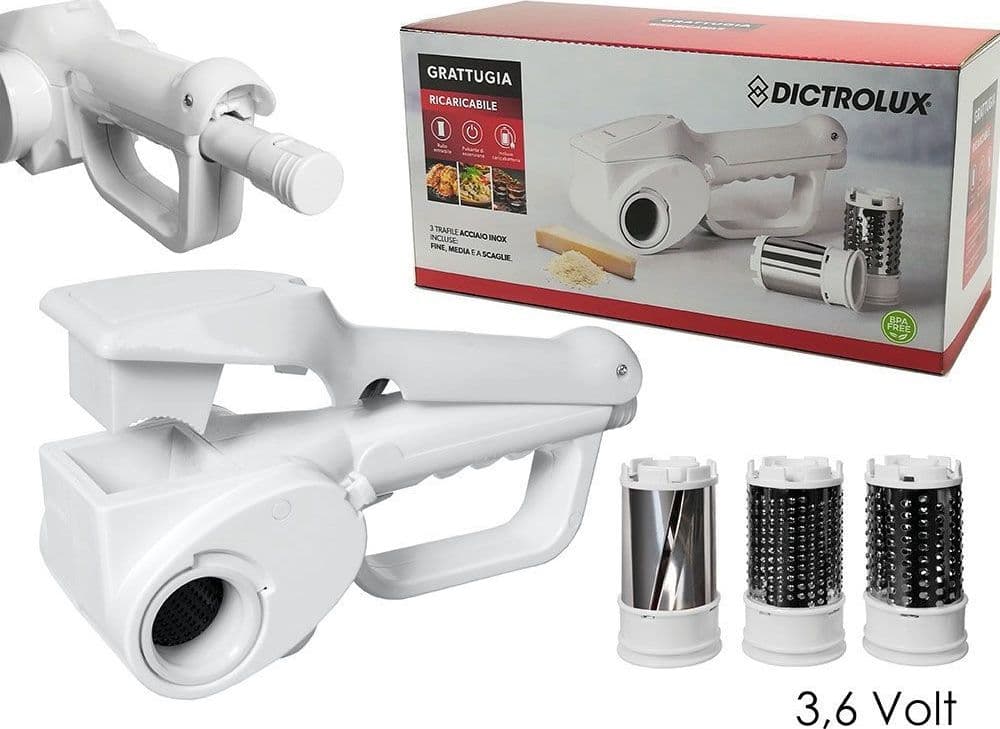 GRATTUGIA ELETTRICA DA TAVOLA 3,6V 3 TRAFILE RULLO ESTRAIBILE IN ACCIAIO RICARICABILE in Grattugie elettriche Trade Shop italia - Napoli, commercioVirtuoso.it