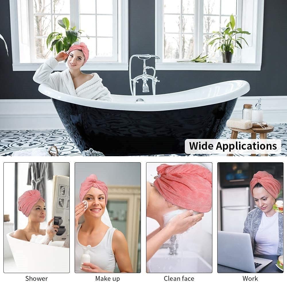 ASCIUGAMANO IN MICROFIBRA MORBIDA AD ASCIUGATURA RAPIDA TURBANTE PER CAPELLI CUFFIA in Salviette detergenti e struccanti Trade Shop italia - Napoli, commercioVirtuoso.it