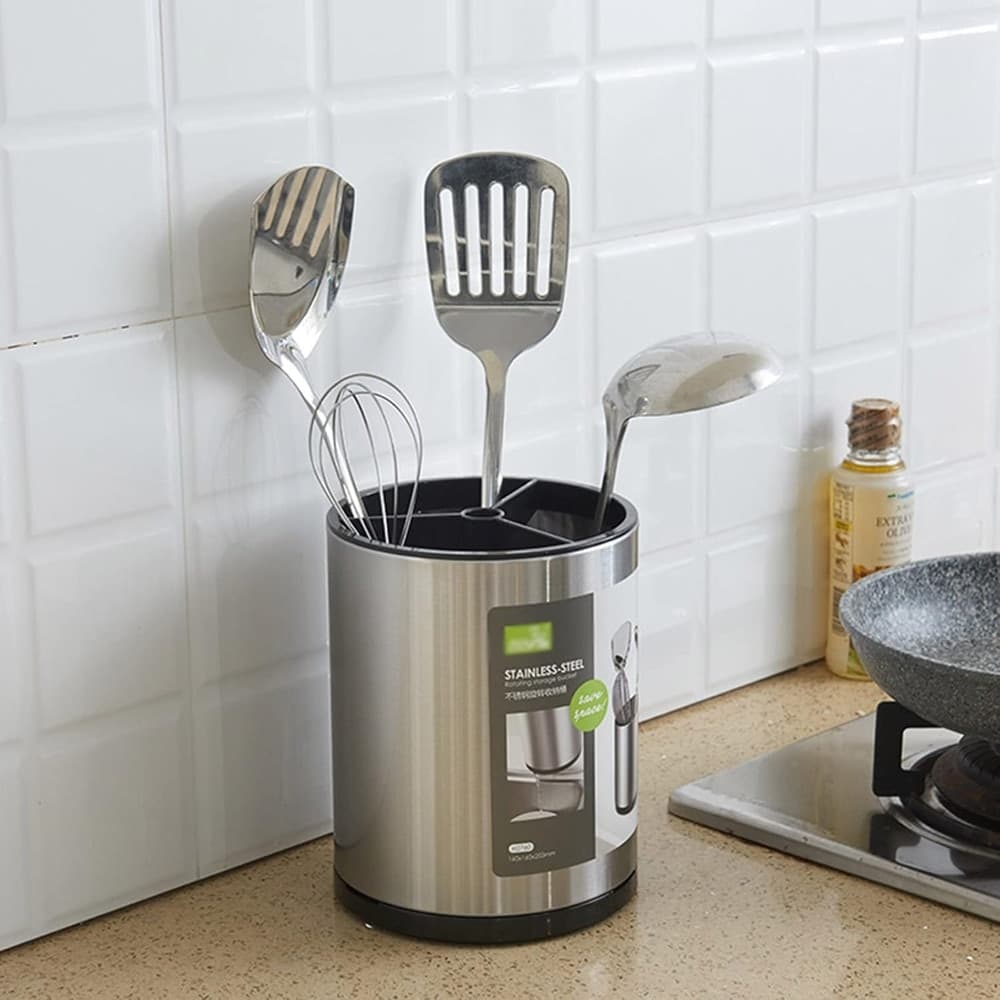 SCOLAPOSATE IN ACCIAIO ORGANIZER PER POSATE CONTENITORE ROTONDO PORTAUTENSILI DA CUCINA in Vassoi portaposate Trade Shop italia - Napoli, commercioVirtuoso.it