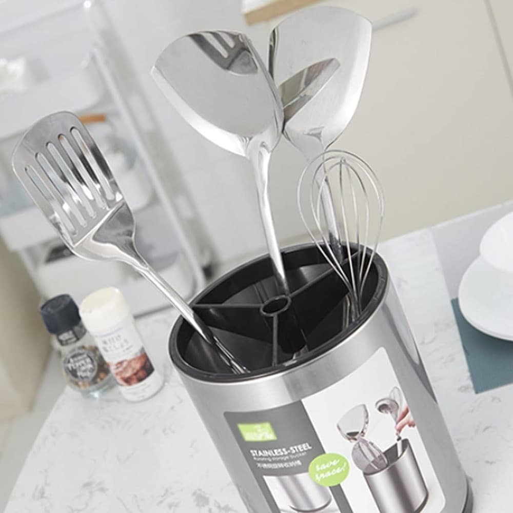 SCOLAPOSATE IN ACCIAIO ORGANIZER PER POSATE CONTENITORE ROTONDO PORTAUTENSILI DA CUCINA in Vassoi portaposate Trade Shop italia - Napoli, commercioVirtuoso.it